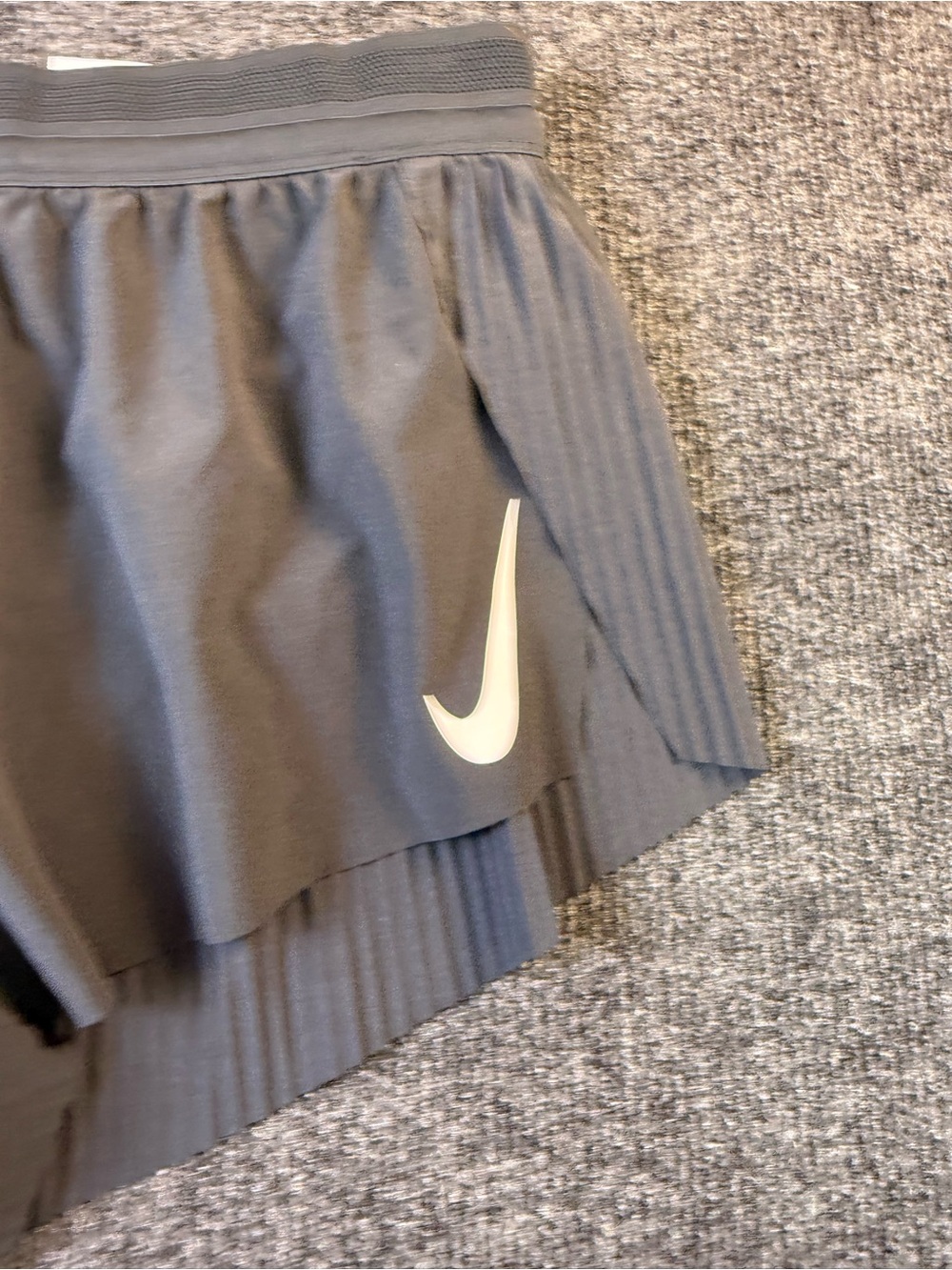 Nike Black Athletic Racing Shorts with White Swoosh women’s small - Picture 2 of 16